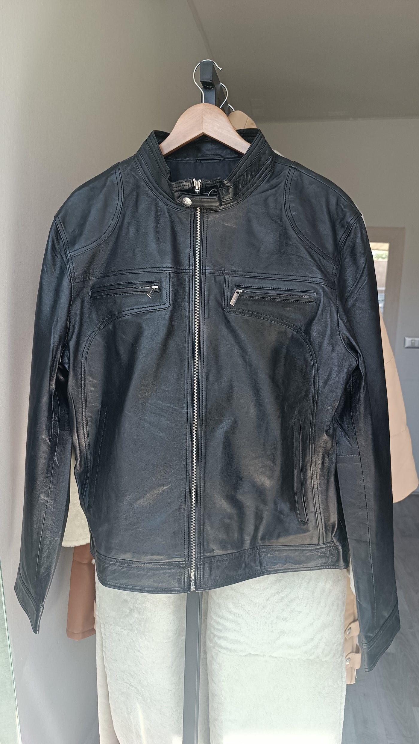 Pre compra Chaqueta Cuero Hombre Badar Negro