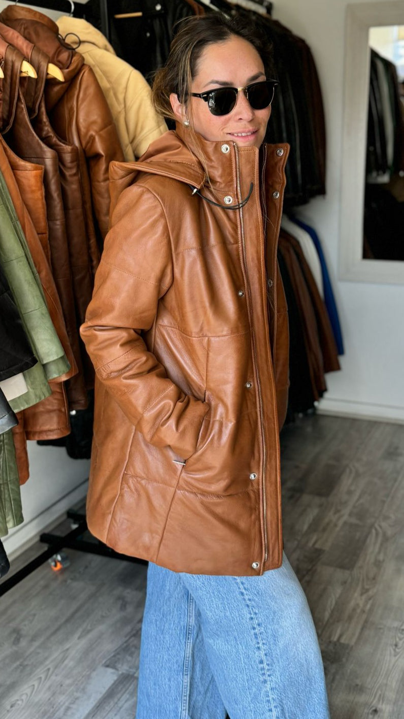 Parka Cuero Ottawa Camel