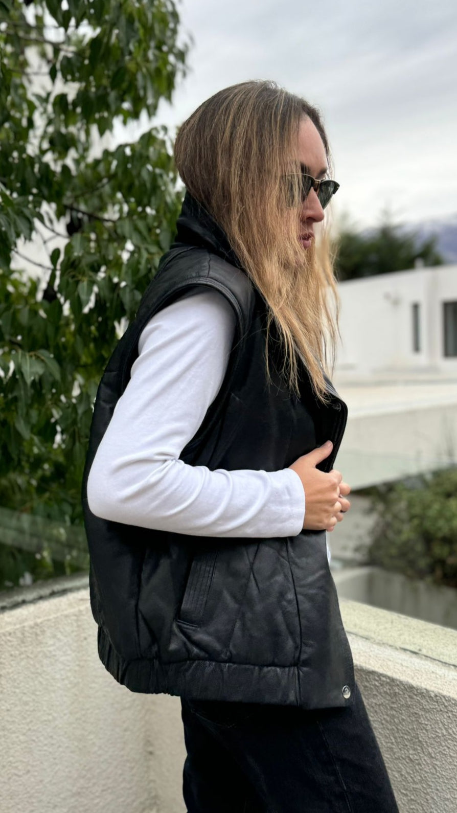 Parka Cuero Canberra Negro