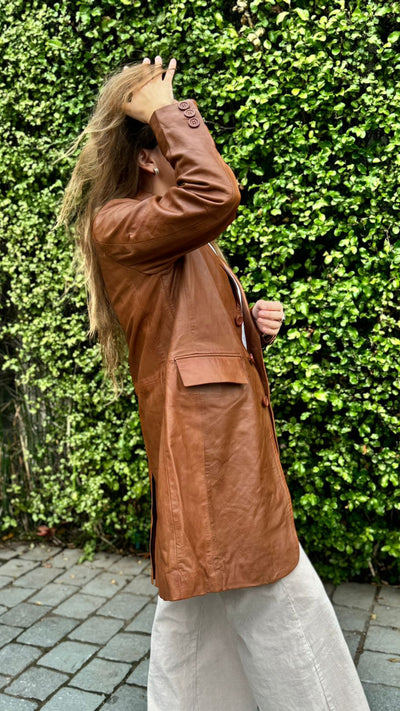 Trench Cuero Finlandia Camel