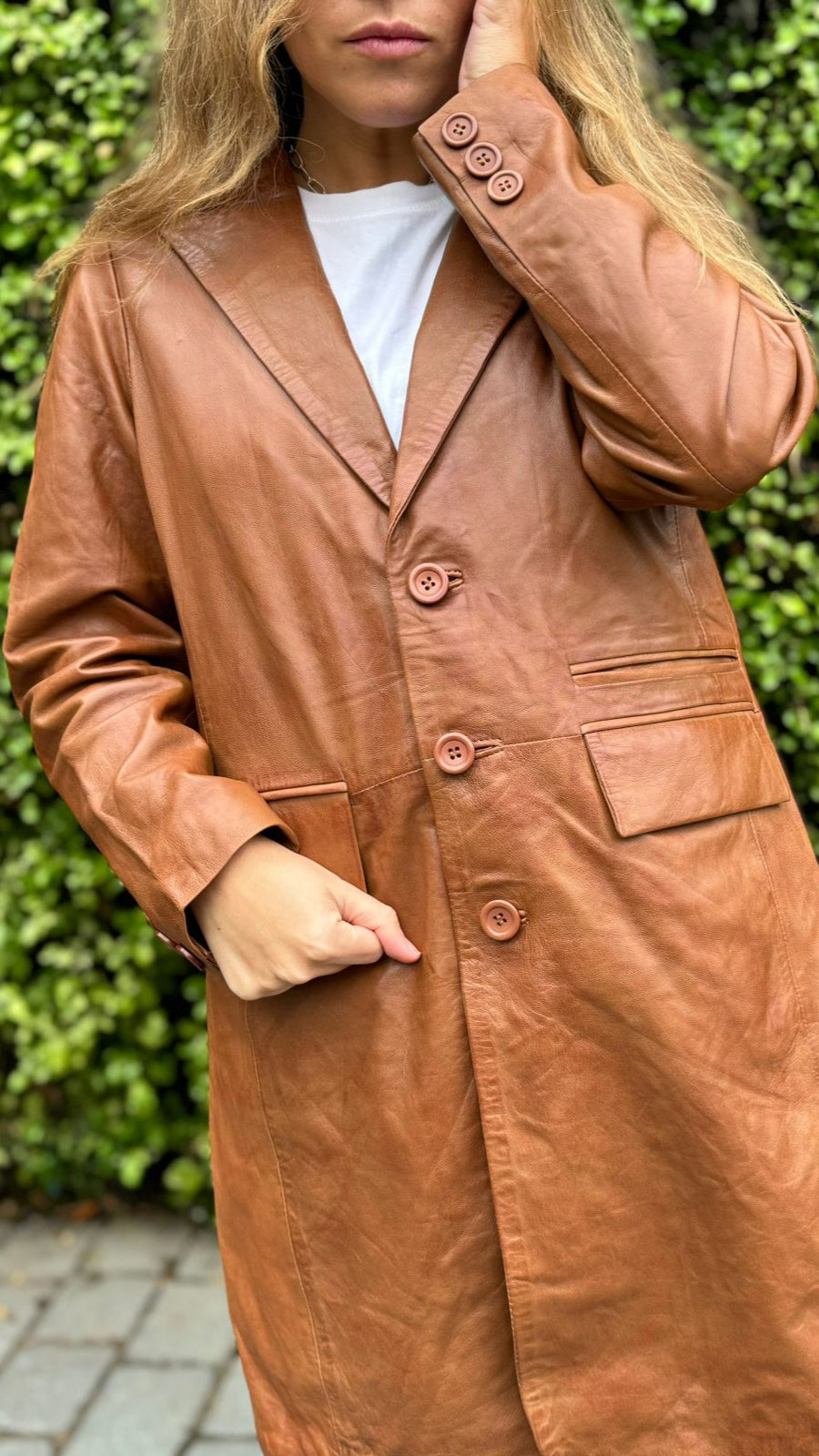 Trench Cuero Finlandia Camel