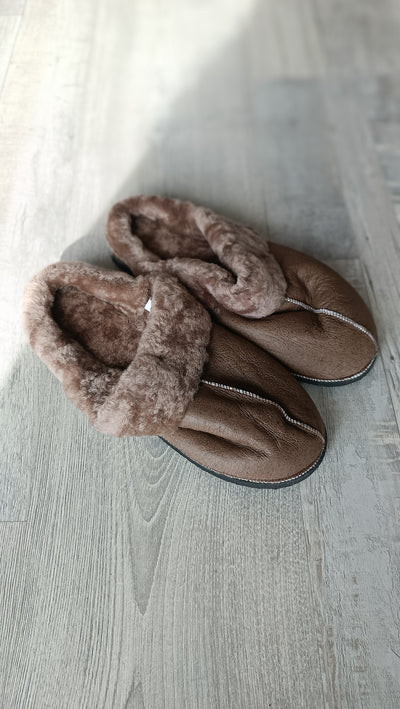 Flip Flop Cuero Taupe Rosa