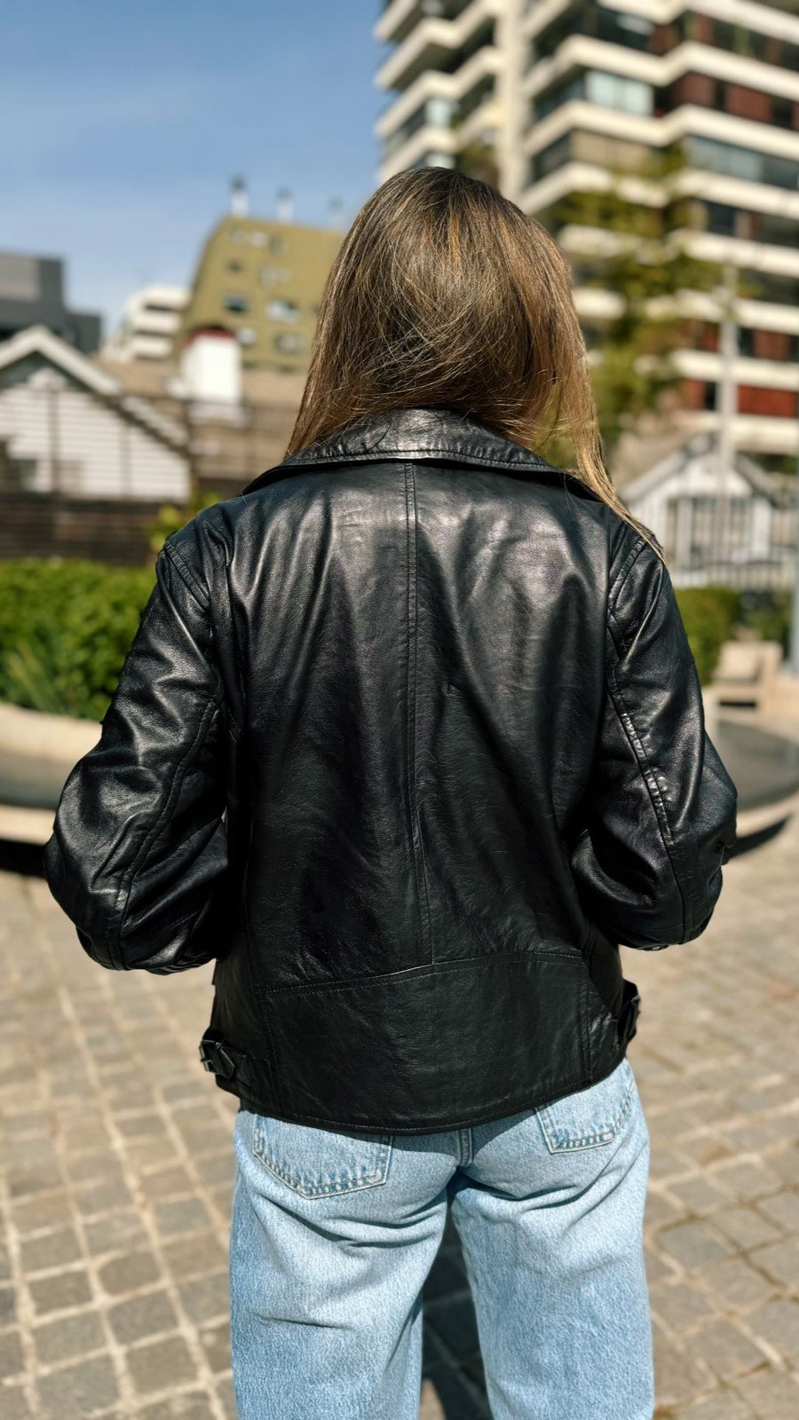 Chaqueta Cuero Trastevere Negro