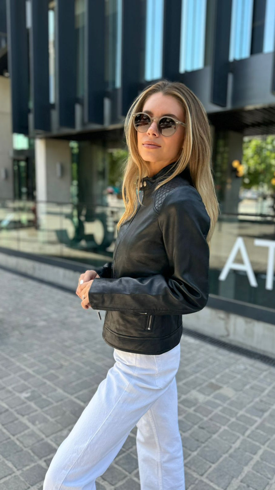 Chaqueta Cuero Moldova Negro