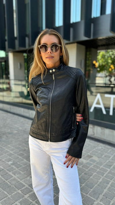 Chaqueta Cuero Moldova Negro