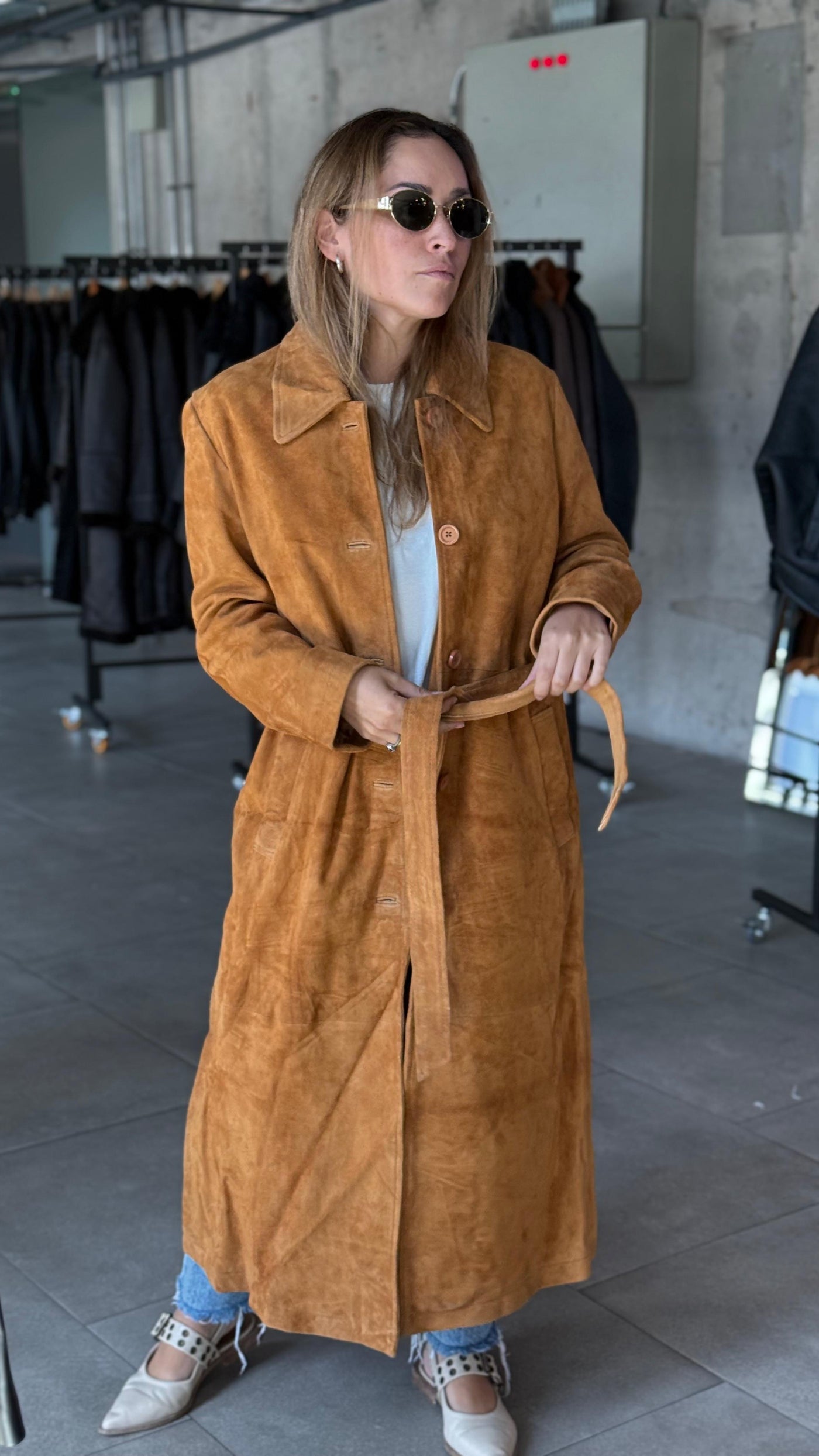 Trench Gamuza Chelsea Camel