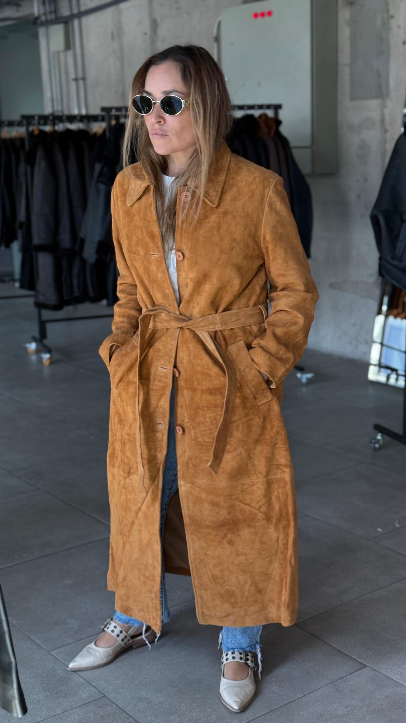 Trench Gamuza Chelsea Camel