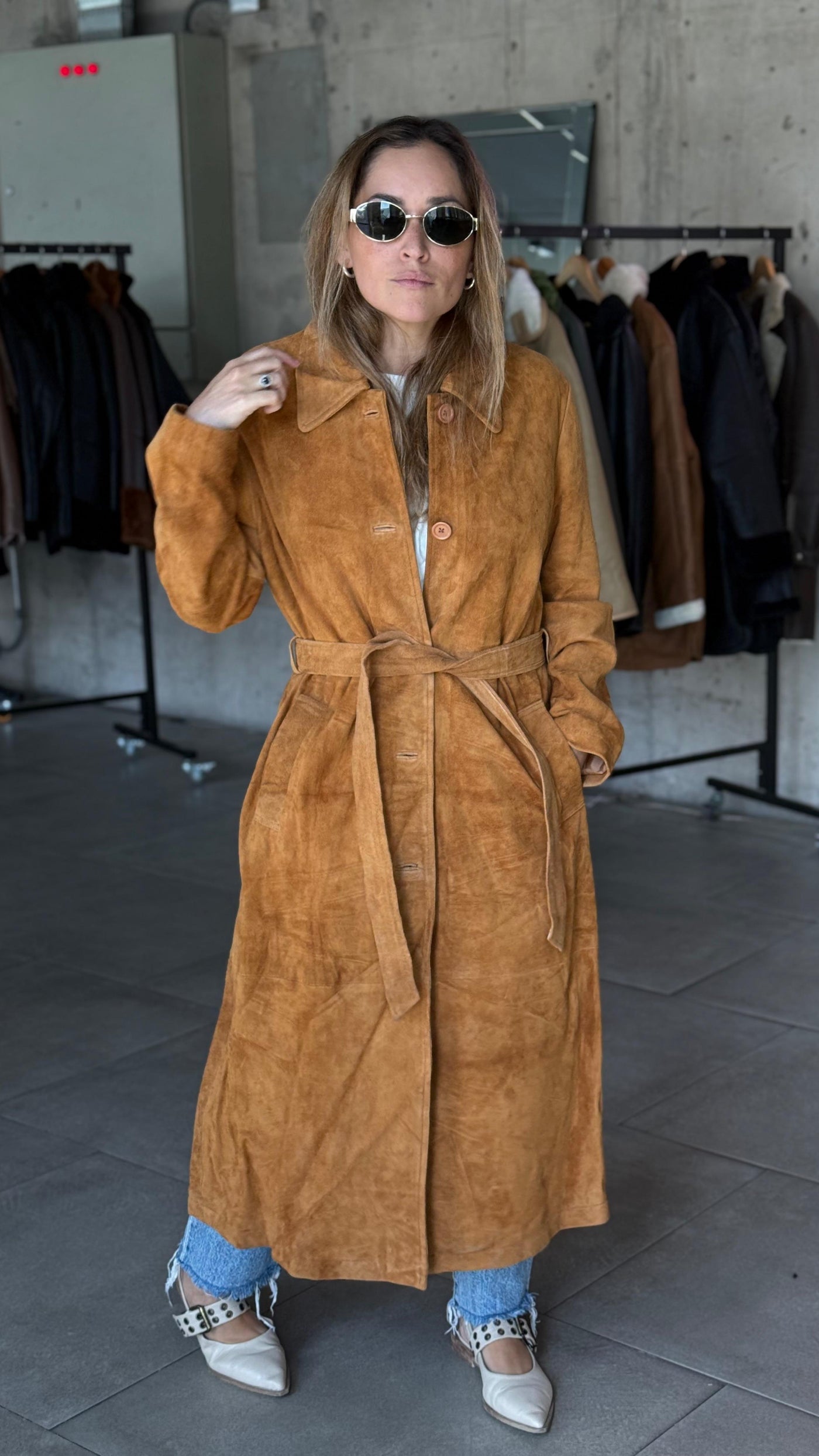 Trench Gamuza Chelsea Camel