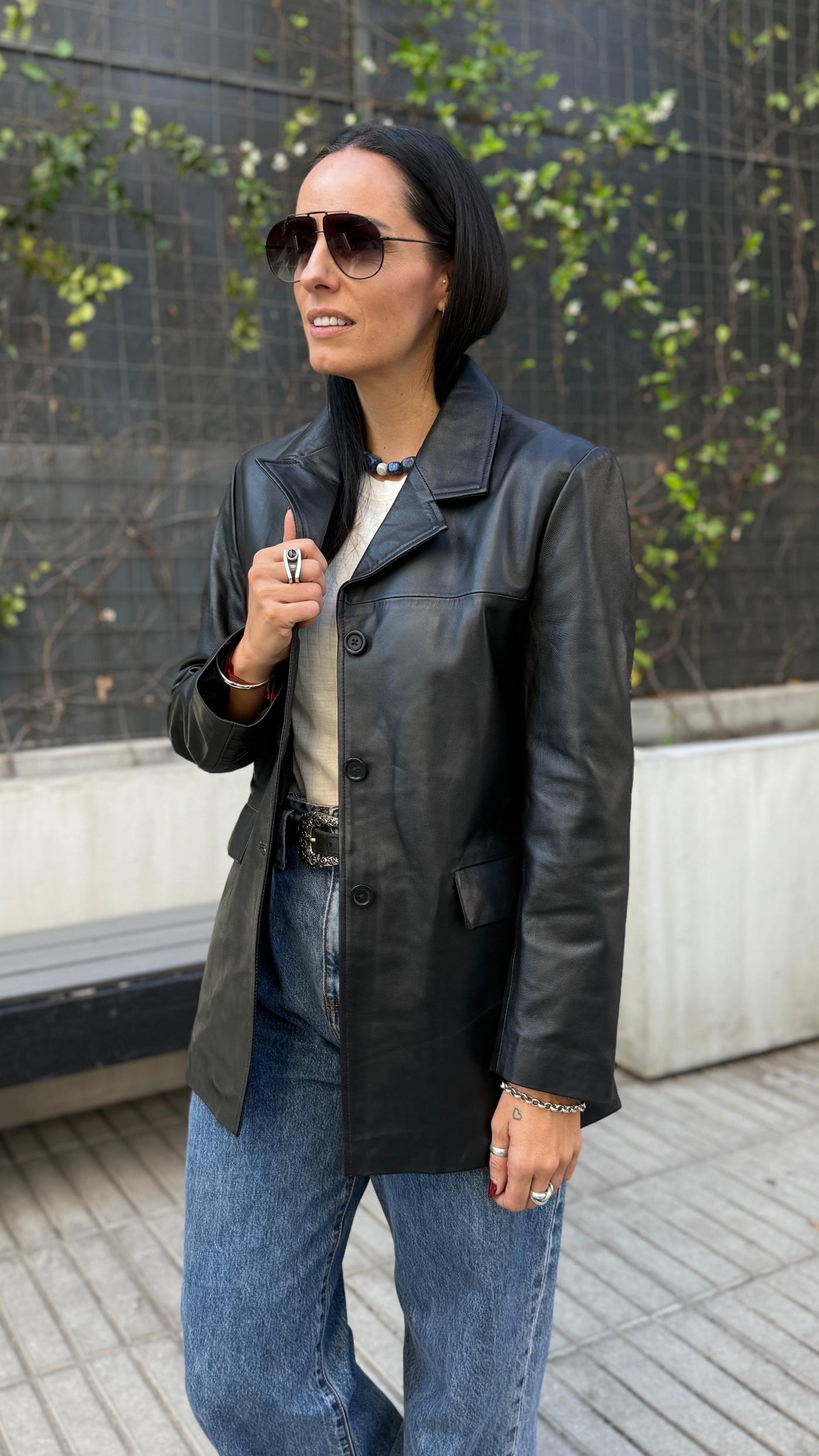 Blazer Cuero Madison Negro