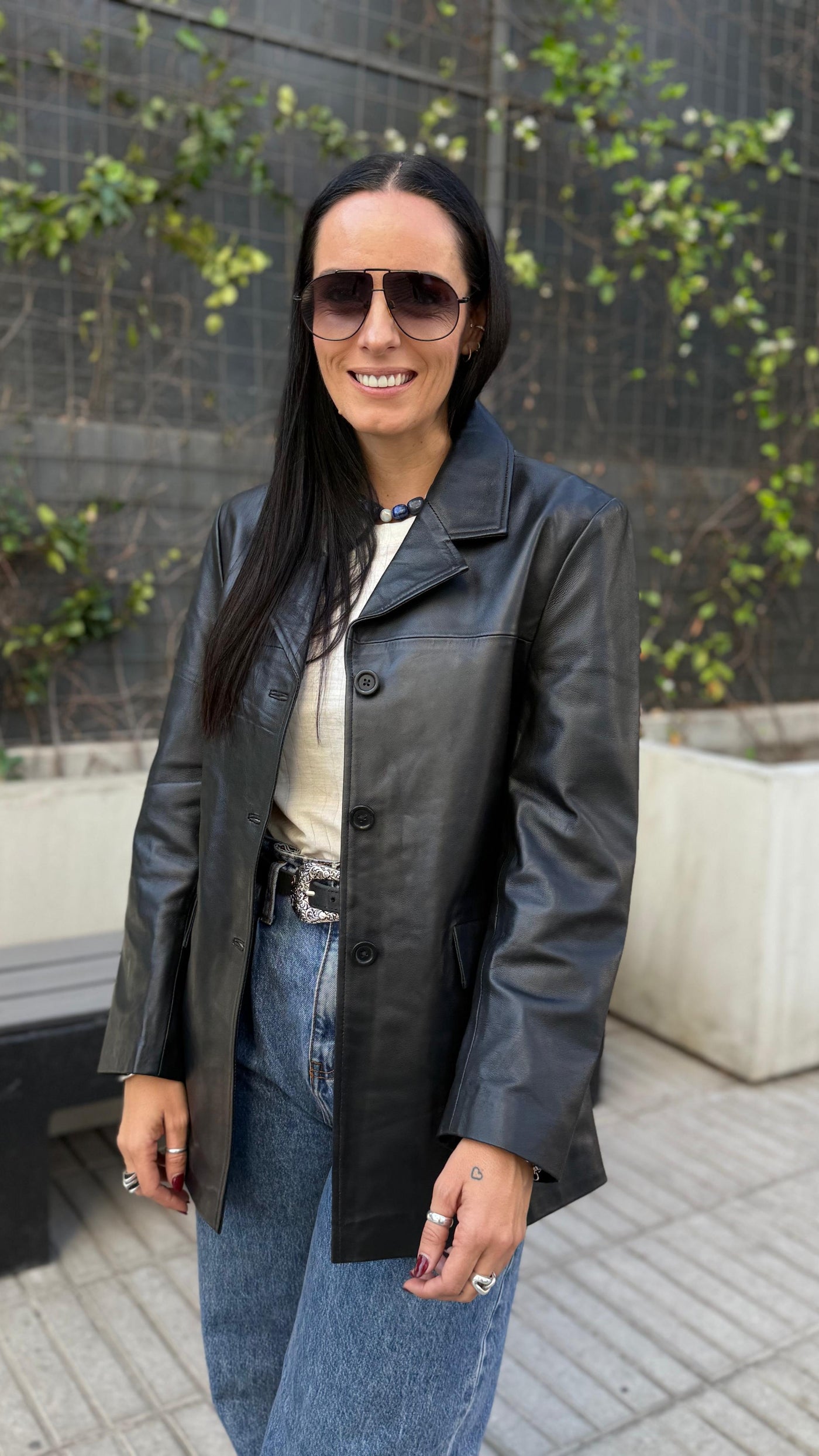 Blazer Cuero Madison Negro