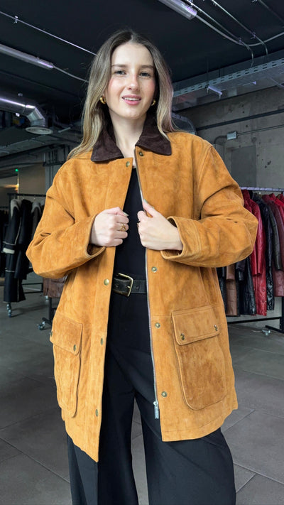 Chaqueta Gamuza Tribeca Camel