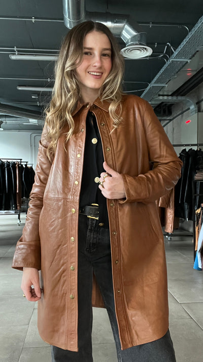 Camisera Cuero Lisboa Camel