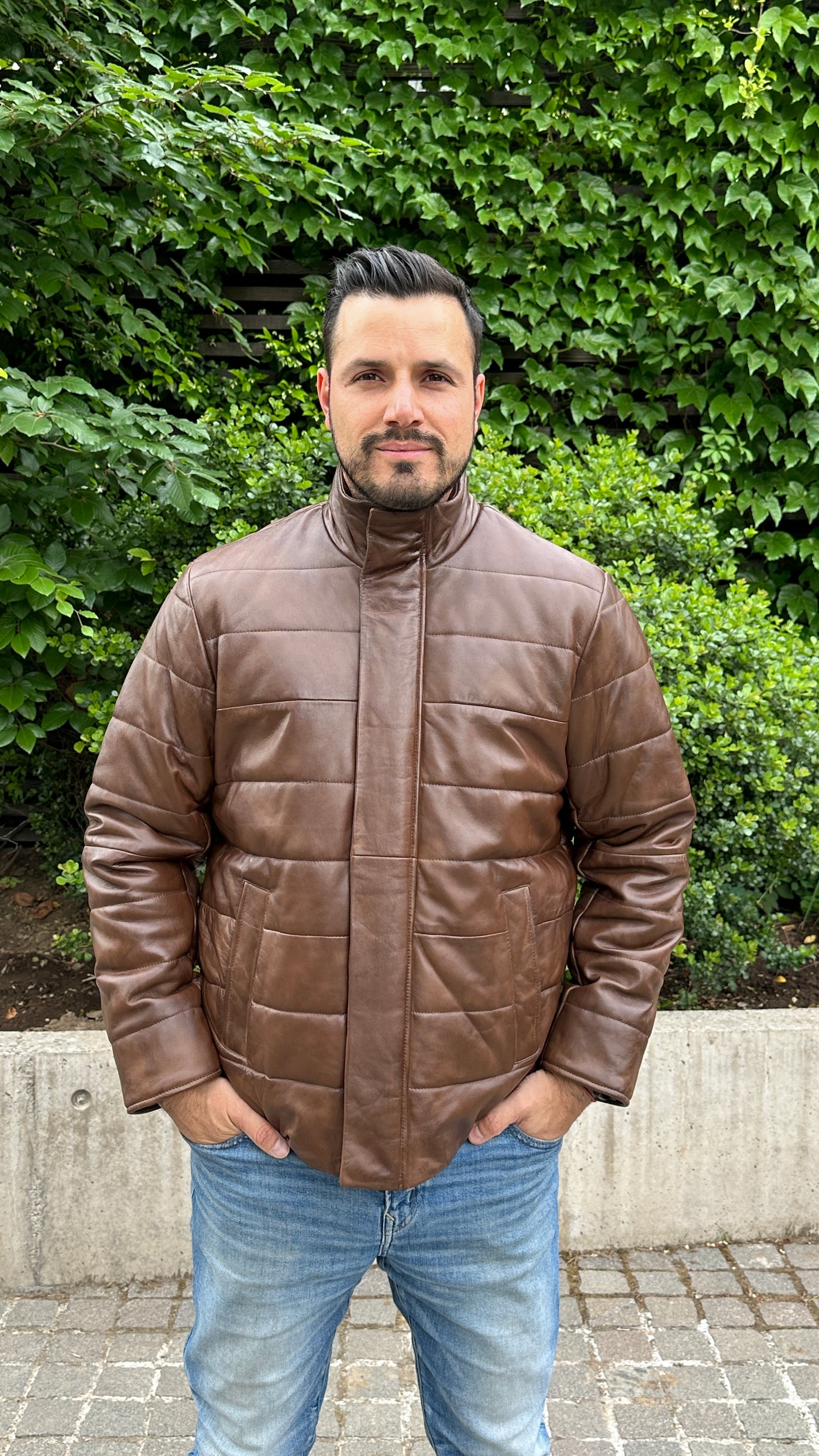 Parka Cuero Trafalgar Tabaco