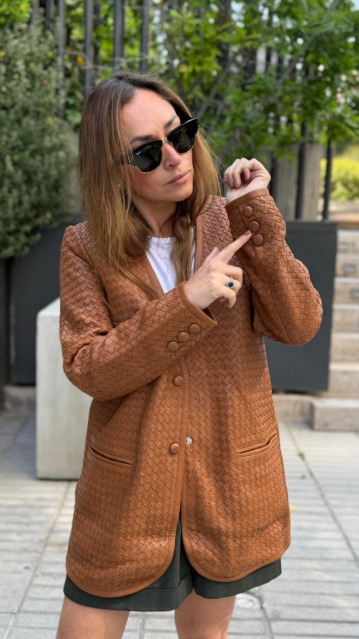 Blazer Cuero Catalina Camel