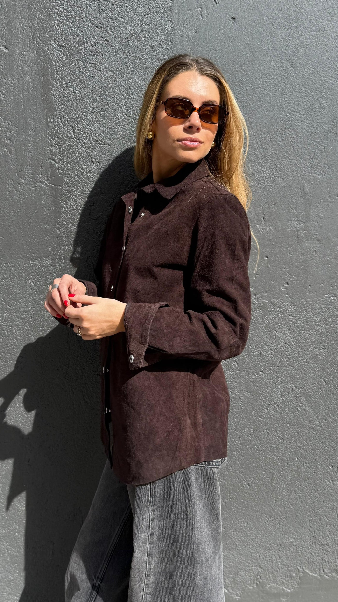 Camisa Gamuza New Mallorca Chocolate