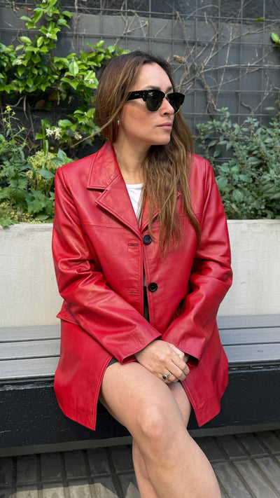 Blazer Cuero Madison Rojo
