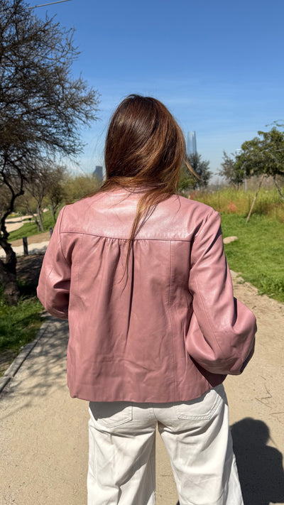 Pre-compra Chaqueta Cuero Kara Rosa