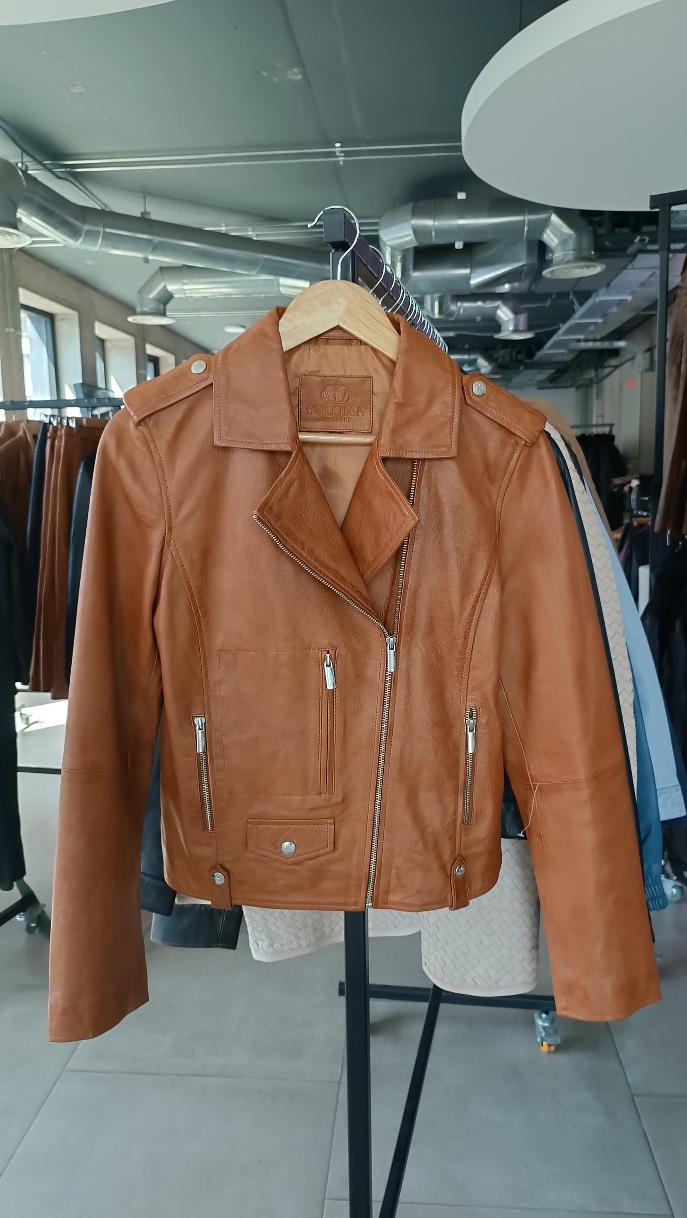 Chaqueta Cuero Recife Camel