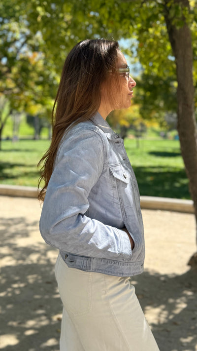 Pre-compra Chaqueta Cuero Ebro Light Blue