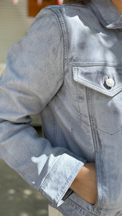 Pre-compra Chaqueta Cuero Ebro Light Blue