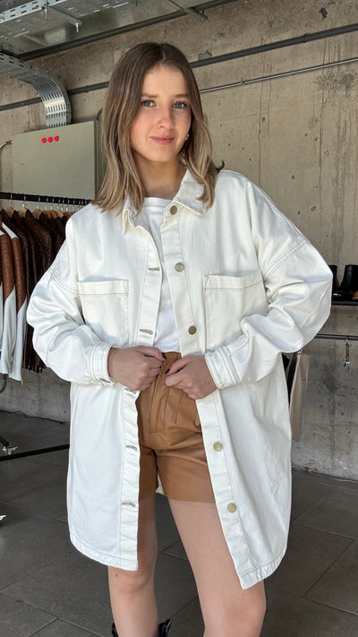 Camisera Jeans Mimosa Crudo Oversize