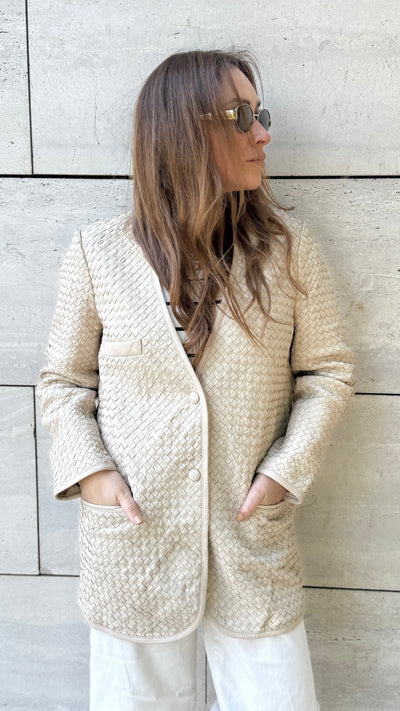 Pre-compra Blazer Cuero Cata Hueso