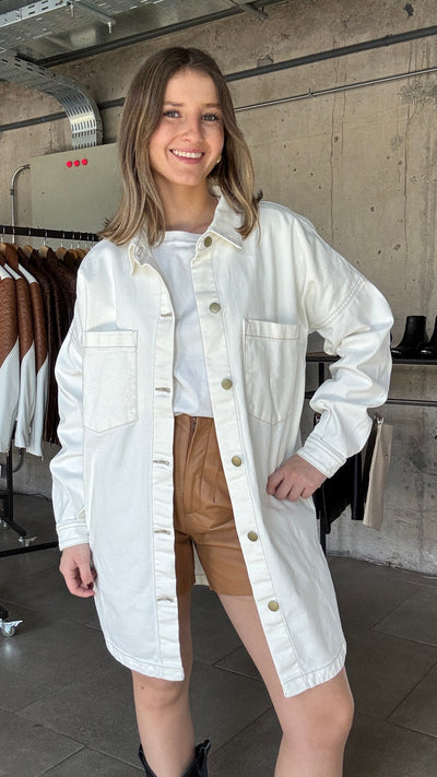 Camisera Jeans Mimosa Crudo Oversize