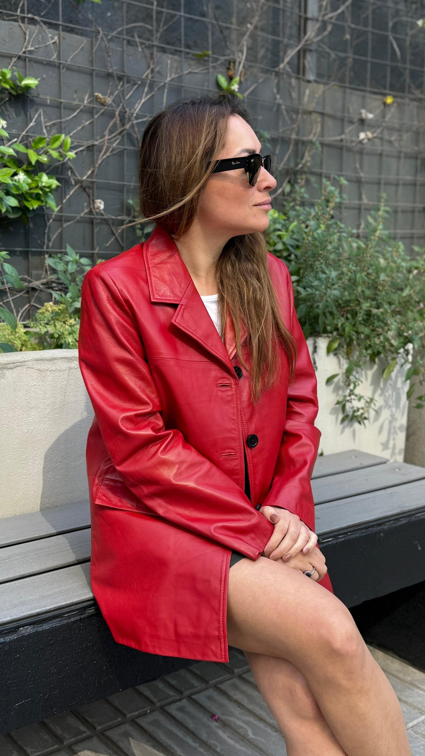 Blazer Cuero Madison Rojo
