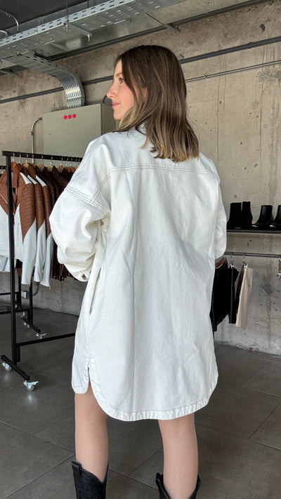 Camisera Jeans Mimosa Crudo Oversize