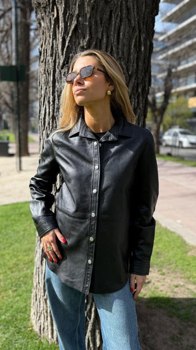 Camisa Cuero New Mallorca Negro