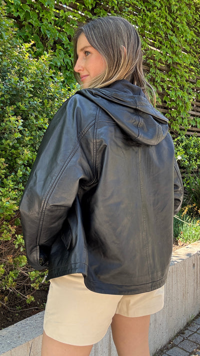 Chaqueta Cuero Gracia Negro