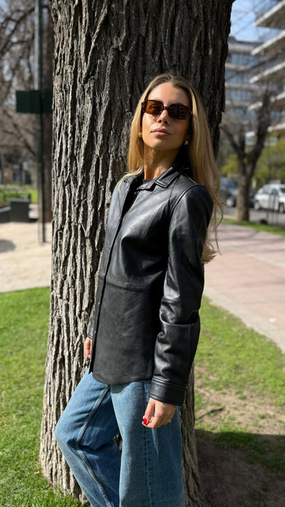 Camisa Cuero New Mallorca Negro