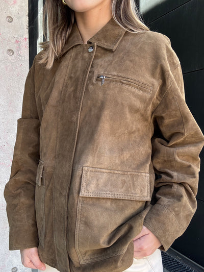 Chaqueta Gamuza Dicomo Oliva Oversize