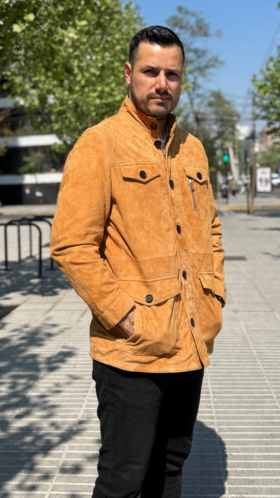Pre-compra Chaqueta Hombre Gamuza Monza Camel