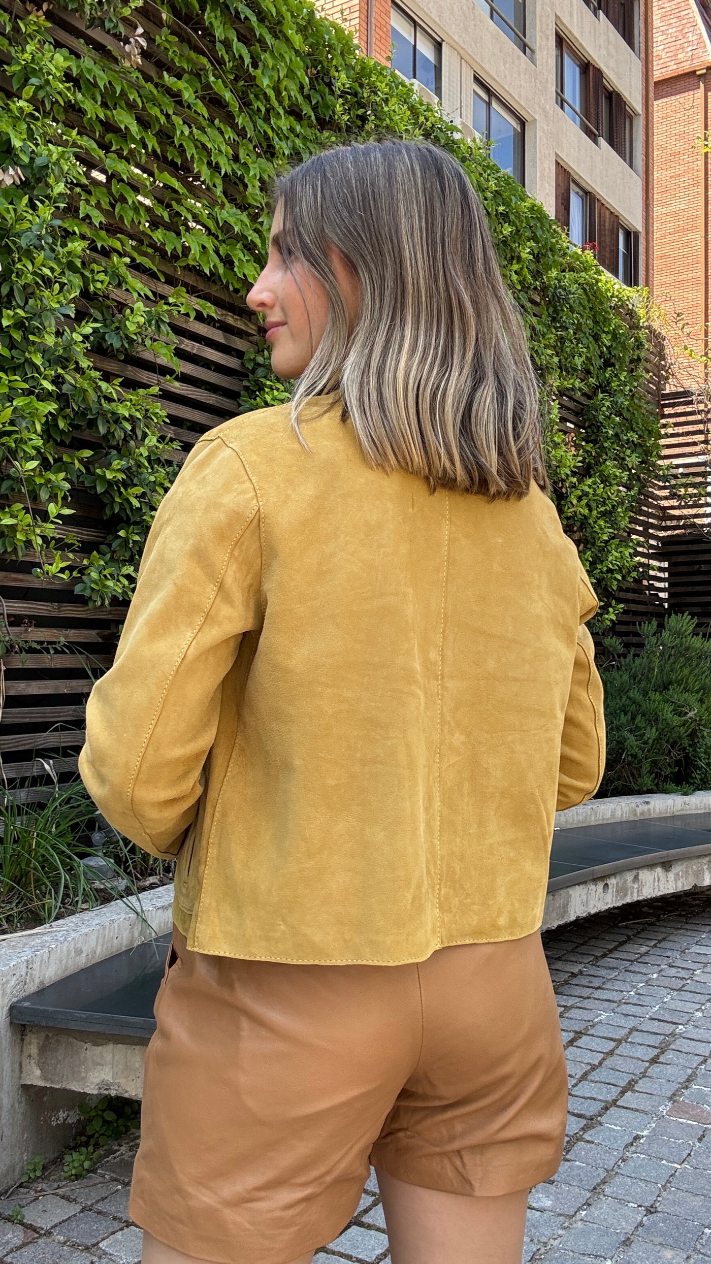 Chaqueta Gamuza Garda Mostaza