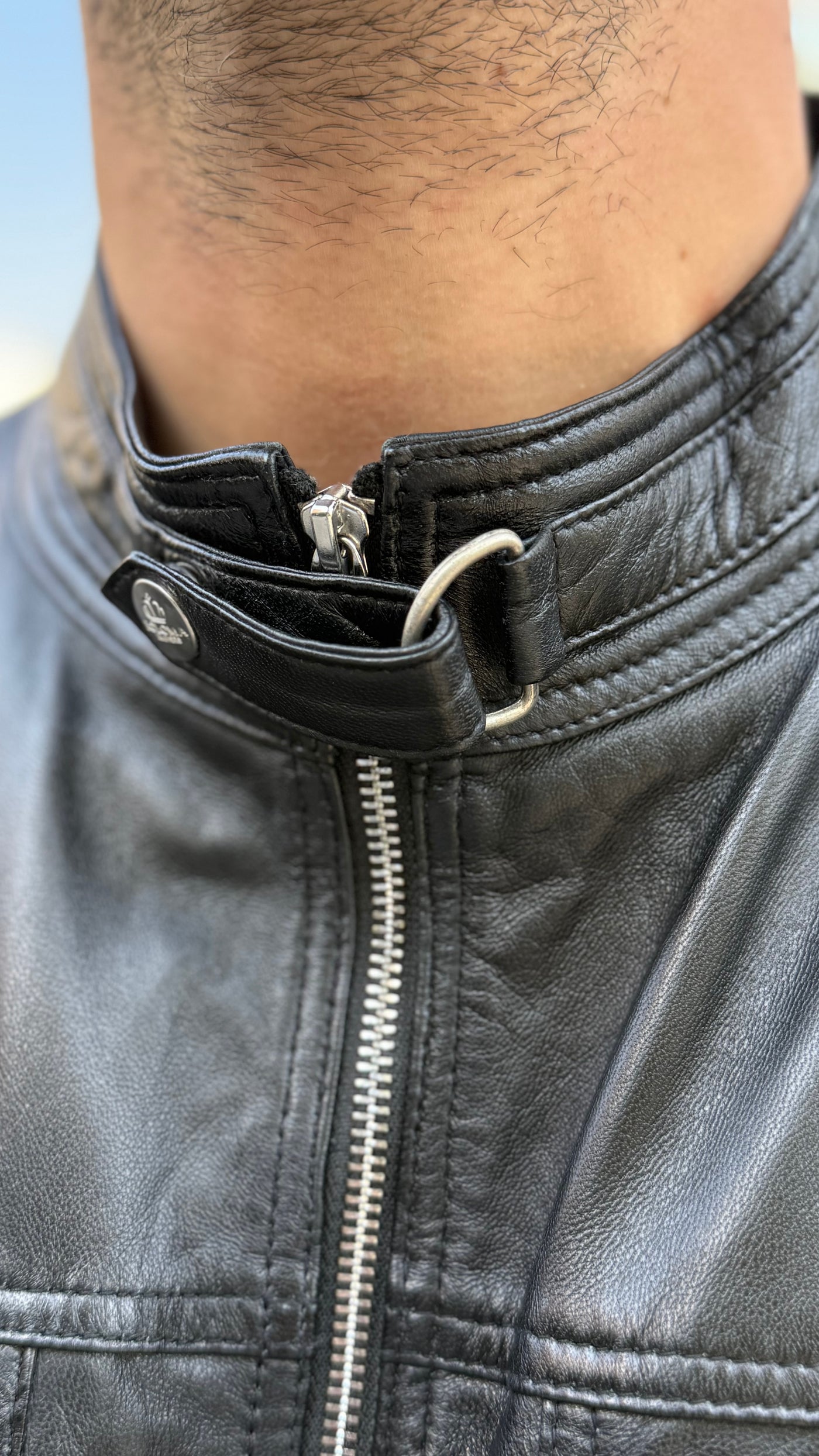 Chaqueta Cuero Hombre Badar Negro