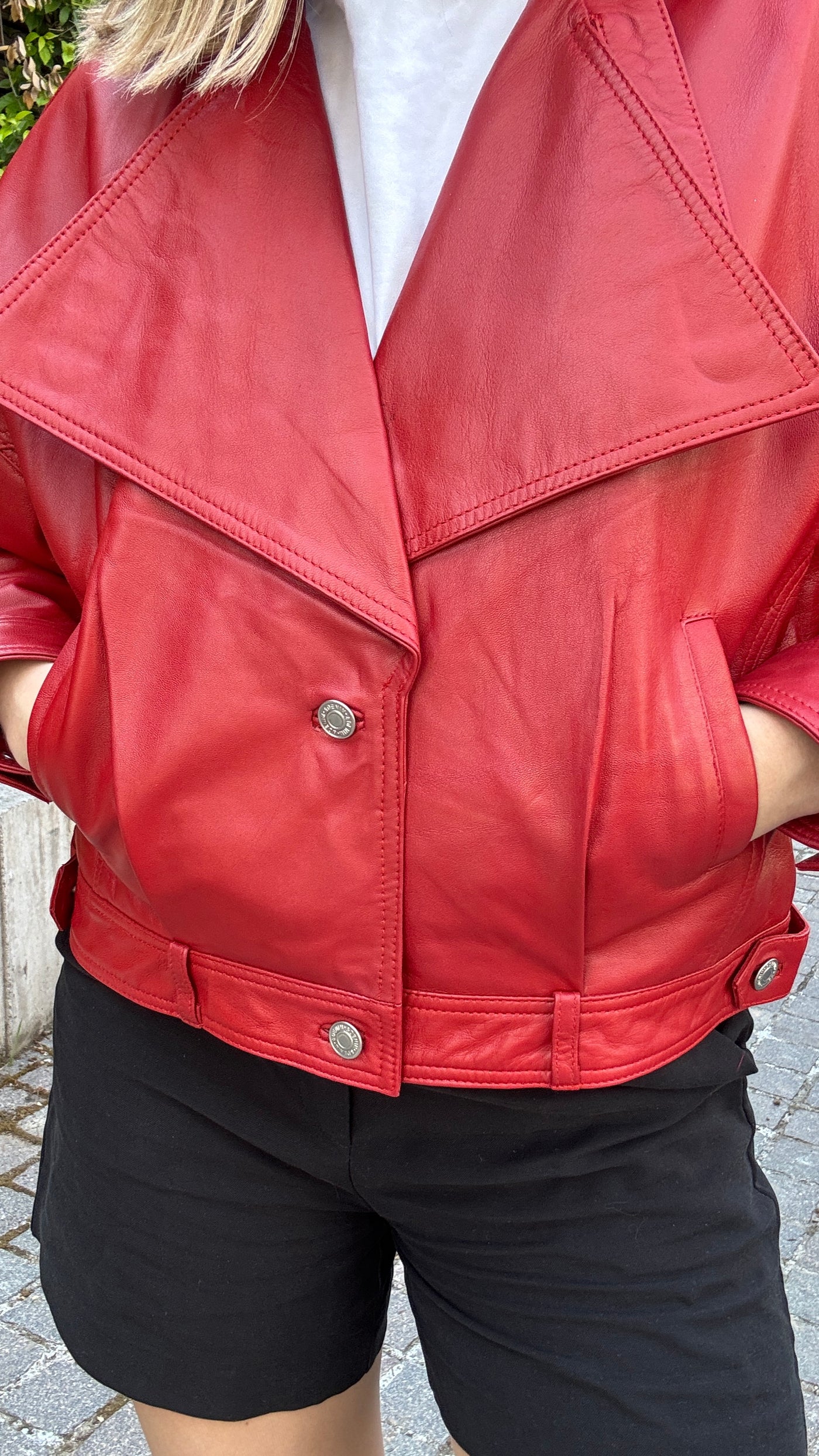 Chaqueta Cuero Verona Rojo