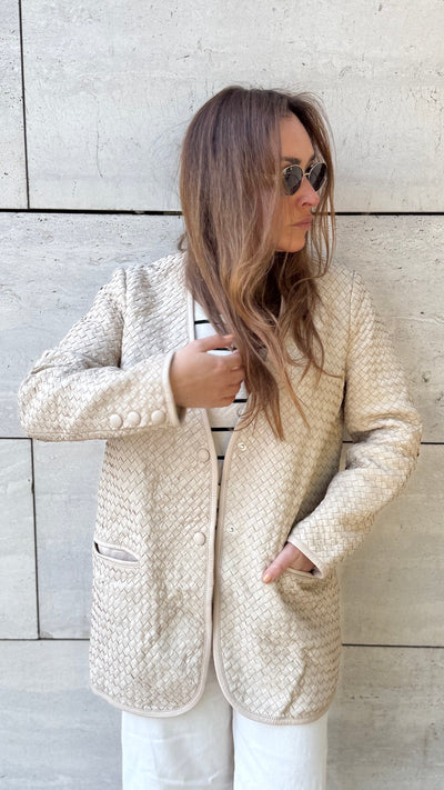 Pre-compra Blazer Cuero Cata Hueso