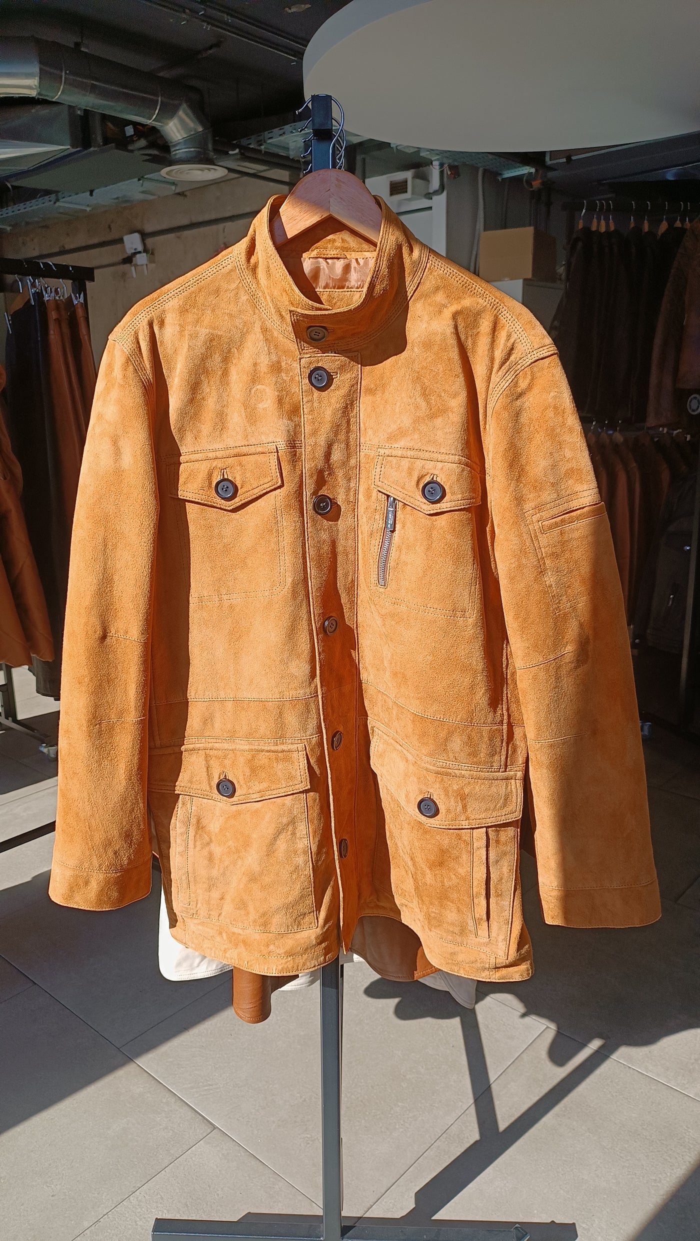 Pre-compra Chaqueta Hombre Gamuza Monza Camel