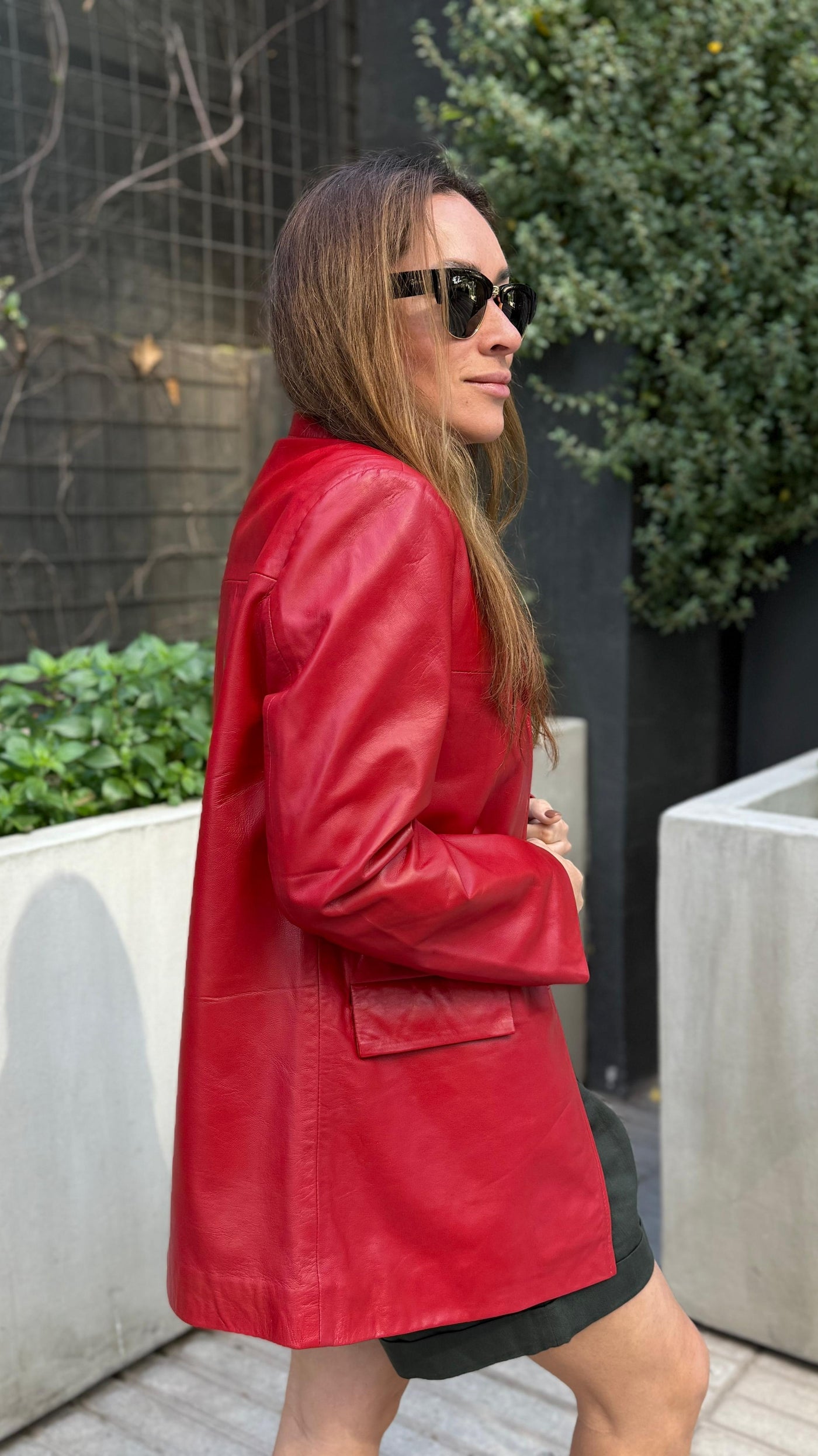 Blazer Cuero Madison Rojo