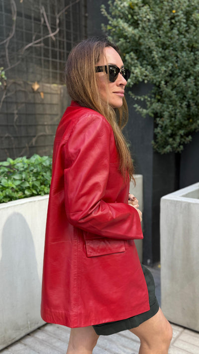 Blazer Cuero Madison Rojo