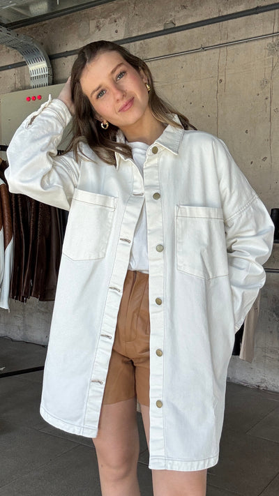 Camisera Jeans Mimosa Crudo Oversize