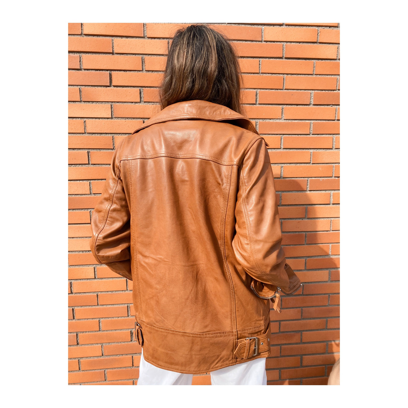 Chaqueta Cuero Biarritz Camel