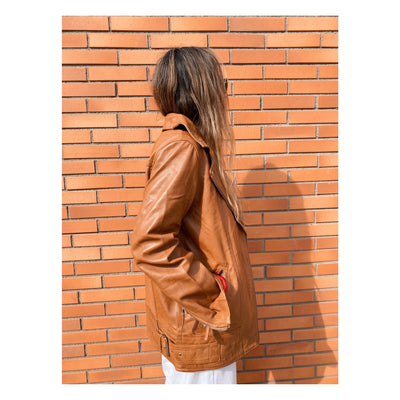 Chaqueta Cuero Biarritz Camel