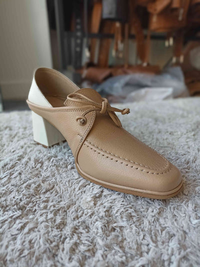 Zapato Cuero Versalles Beige