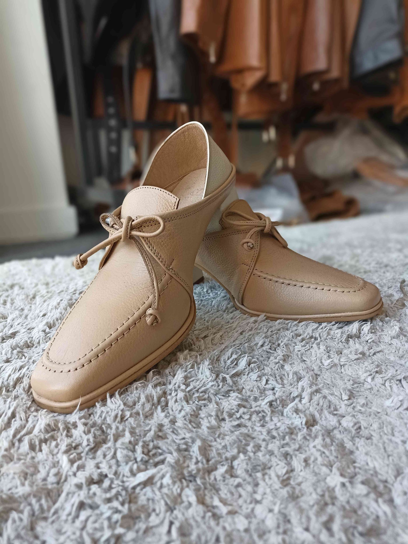 Zapato Cuero Versalles Beige